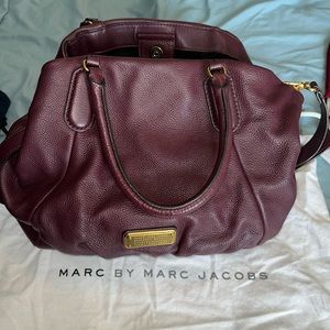 Marc By Marc Jacobs New Q Fran Leather Satchel, Dark Wine